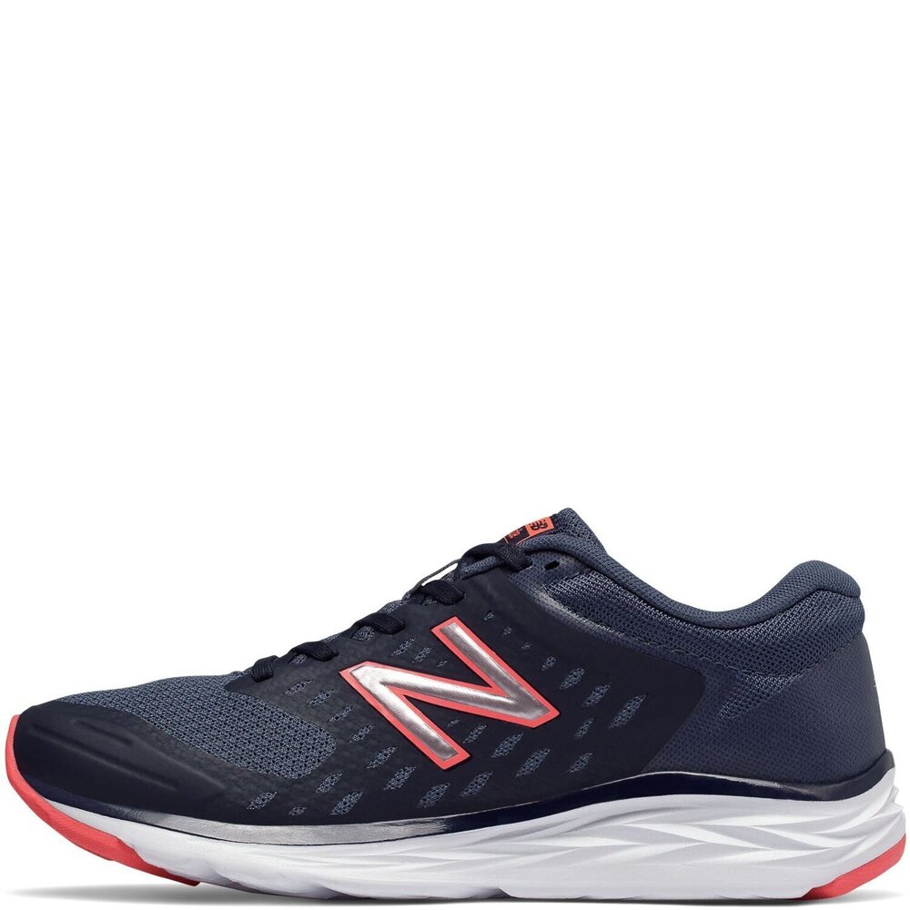 NEW BALANCE WOMEN'S 490 V5 RUNNING SHOE, PIGMENT/VINTAGE INDIGO/VIVID CORAL, 7 M